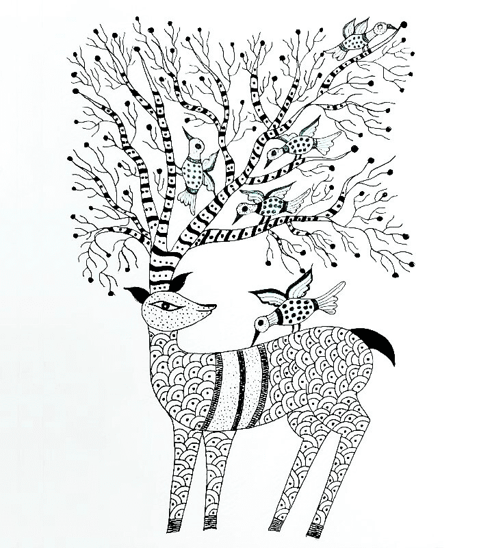 Deer Gond Art