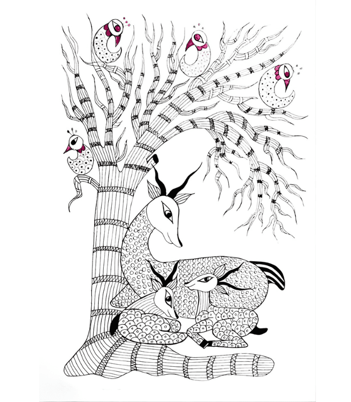 Deer Gond Art