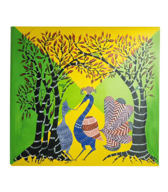 peacocks-in-jungle-gond-art-large-tribal-peacock-painting