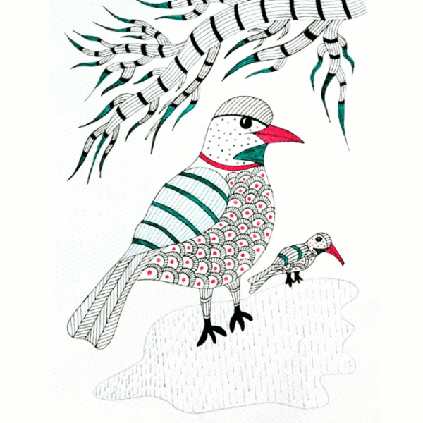 Pigeon Gond Art