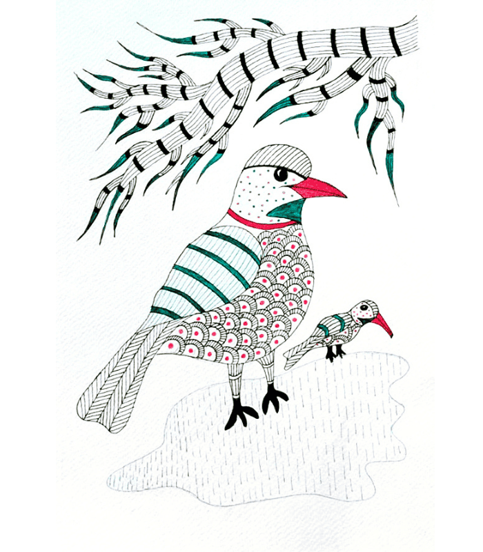 Pigeon Gond Art