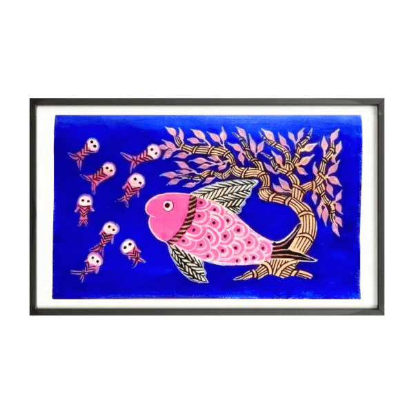 2-in-1 Gond Art Canvas Kit – DIY Pouch or Framed Wall Art (6x9 Inch Handmade Kit)